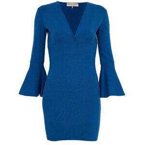 Emilio Pucci Wool-Blend Sheath Flare Sleeve Dress